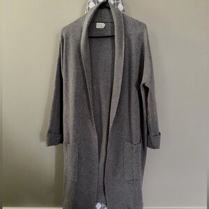 Women’s Dreamers By Debut Gray Women's Open Front Trench Coat Sweater, Size S/M